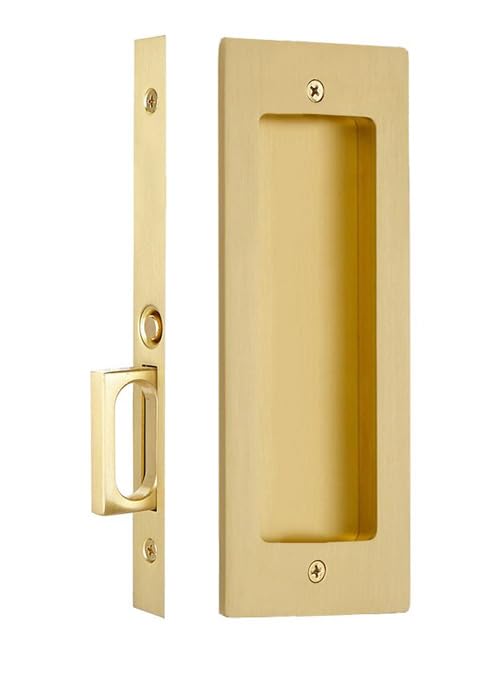 Emtek 2114 7-1/4 Inch Height Passage Pocket Door Mortise Lock from